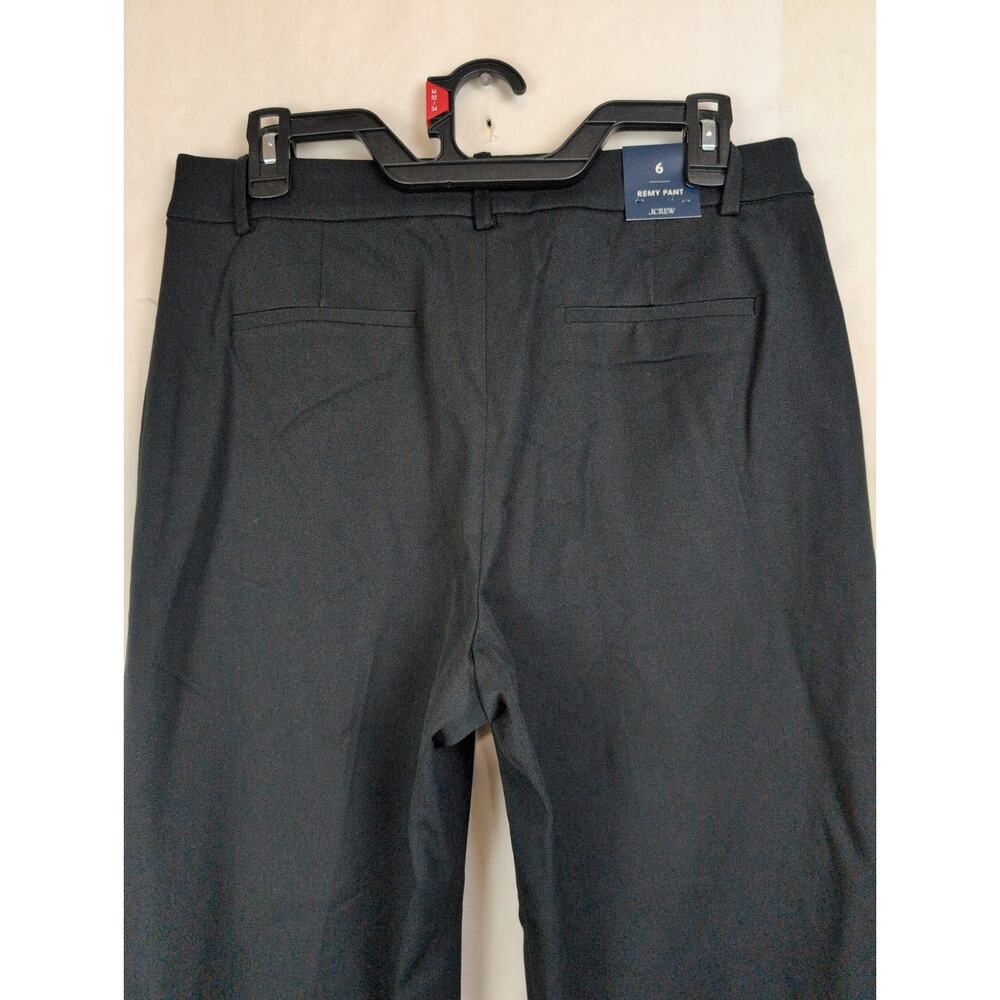 New J.Crew Remy wide leg trouser pants Size 6 Black Minimal Classic Full Length - Picture 6 of 9